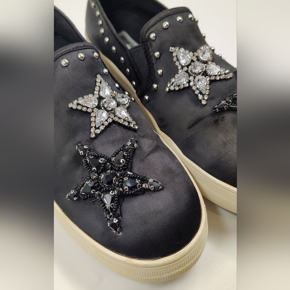 Steve Madden Rhinestone Bead Star Embellished Slip-On Sneakers Sz 9 - Picture 9 of 16